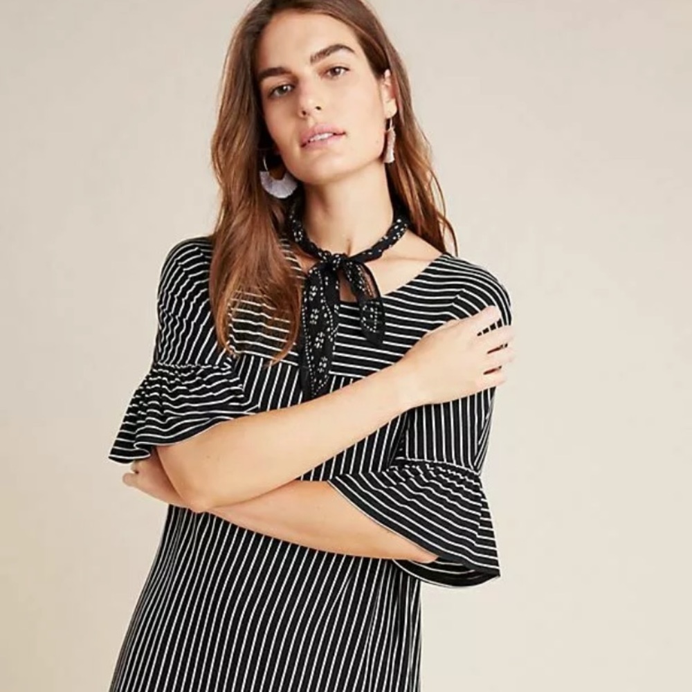 Anthropologie COA Flutter Sleeve Dress size medium